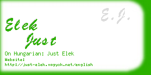 elek just business card